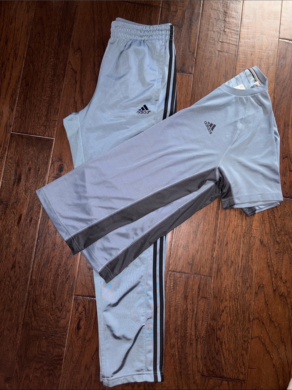 Light Grey & light Grey Athletic Tee and Track Pants